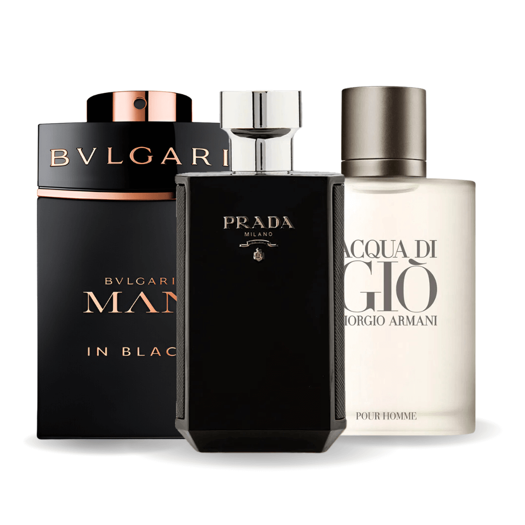 Sada 3 parfémů - Bvlgari In Black, Giorgio Armani Acqua Di Gio, L'Homme Prada Intense 100ml
