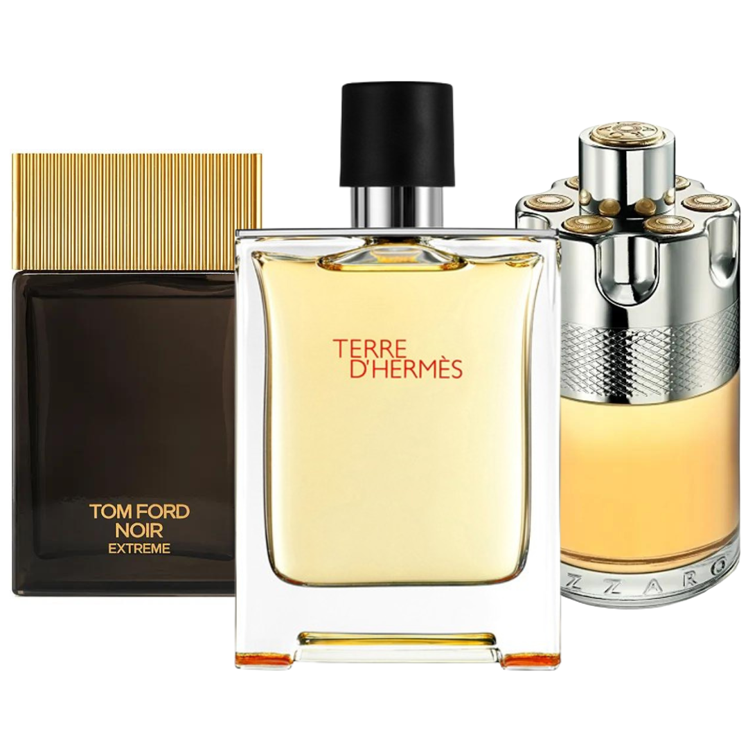 Sada 3 parfémů - Terre d'Hermès, Azzaro Wanted, Tom Ford Noir Extreme 100ml