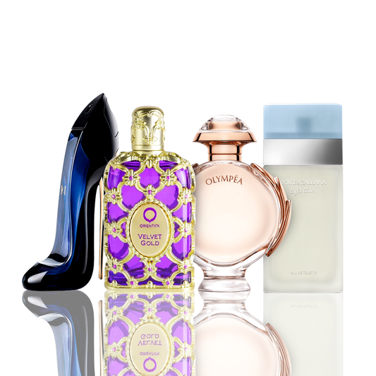 Sada 4 parfémů - Light Blue + Orientica Velvet Gold + Good Girl + Olympea 100ML Light Blue 100ML